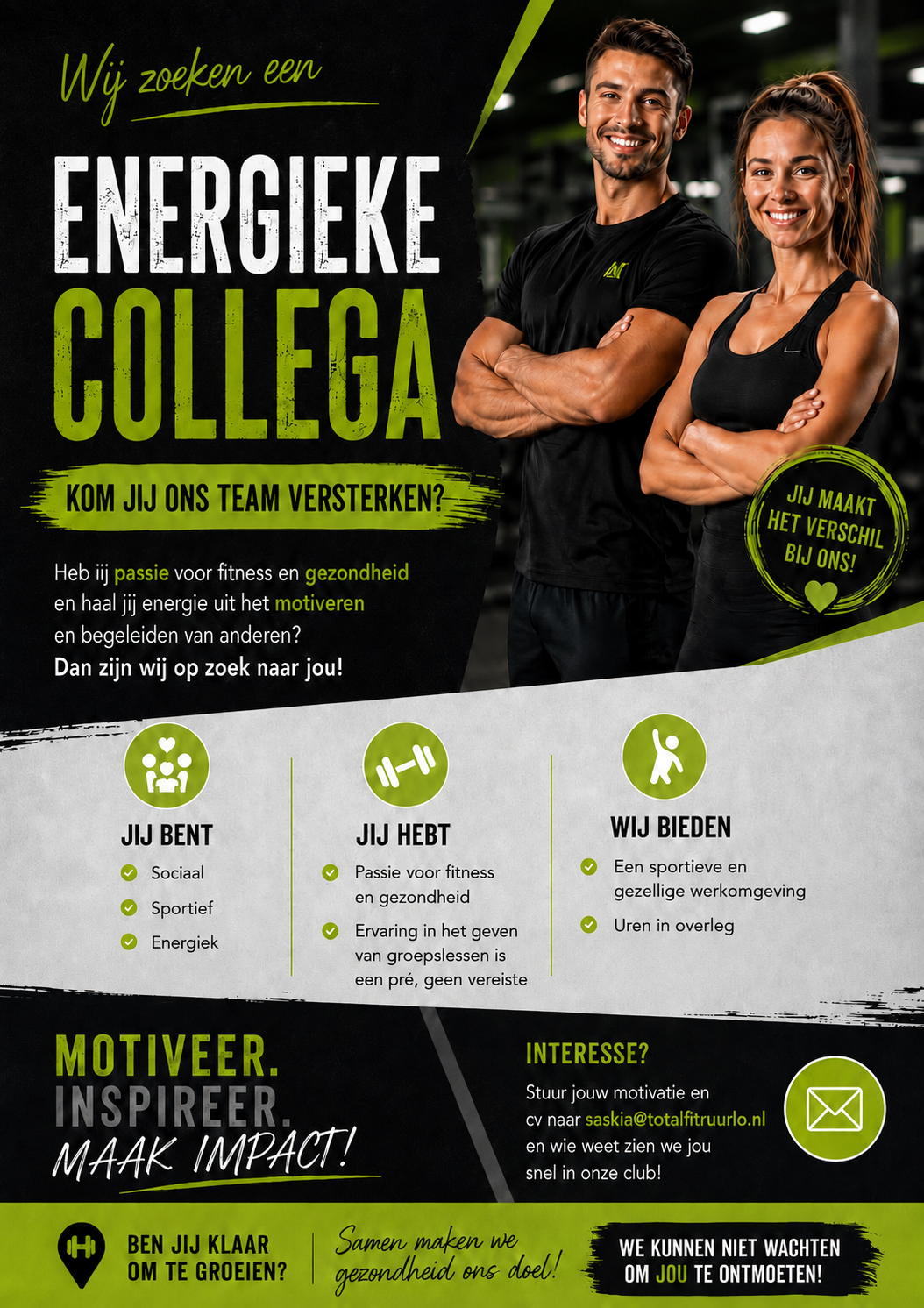 Vacature Allround Medewerker Fitness
